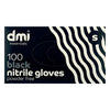 DMI Black Nitrile Gloves Powder Free - 100 Pack