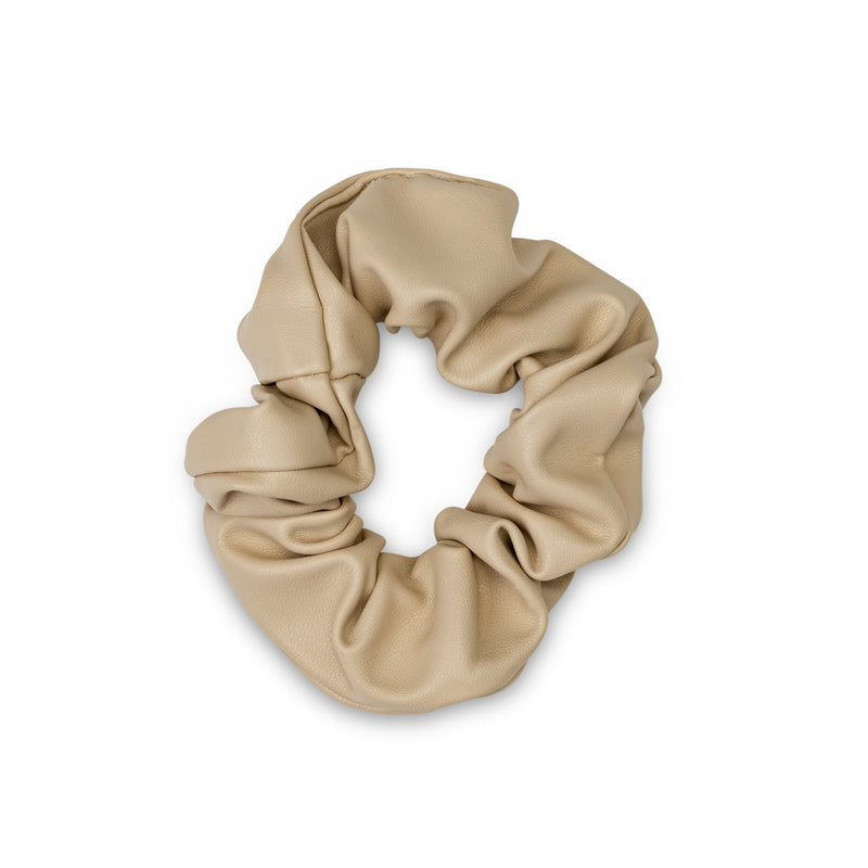 Rawr Leather Look Scrunchie - Cream