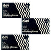 DMI Black Nitrile Gloves Powder Free - 100 Pack