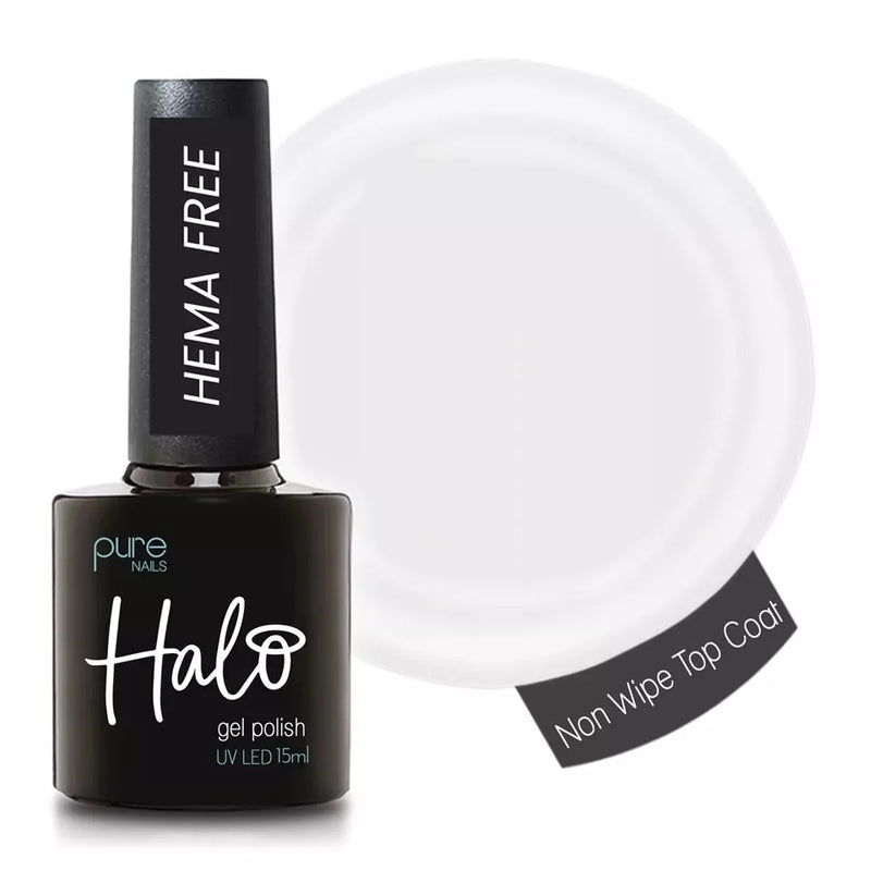 Halo Gel Polish Hema Free Top Coat 15ml (Non Wipe)